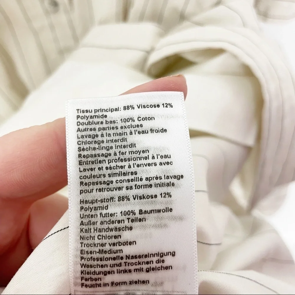 Ba&sh Sami Striped Shirt Long Sleeve Maxi Dress in Ecru Cream Medium Casual - Picture 9 of 9